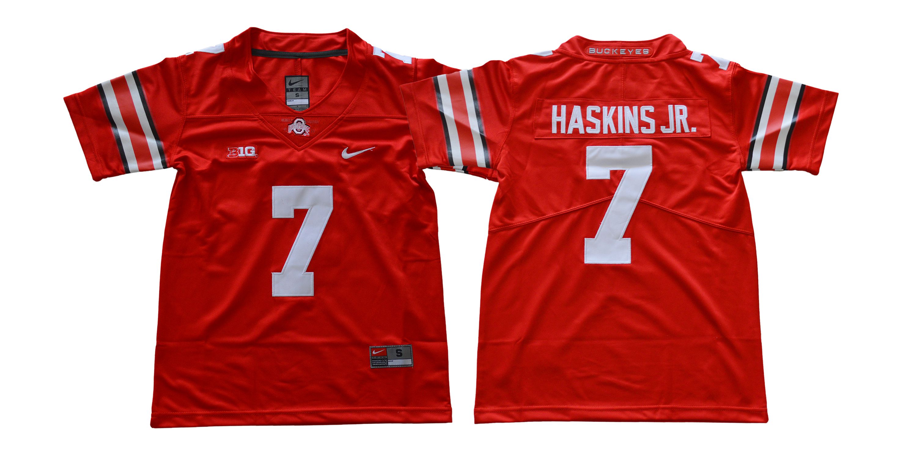 Youth Ohio State Buckeyes 7 Haskins jr Diamond Red Nike NCAA Jerseys